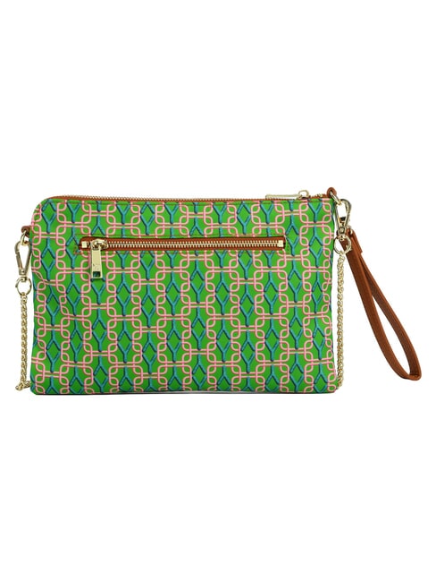 AUDREY Pochette avec dragonne et bandouli&egrave;re kiwi - Sacs pour Femme