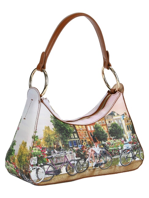 YESBAG sac bandouli&egrave;re rivi&egrave;re des fleurs - Sacs pour Femme