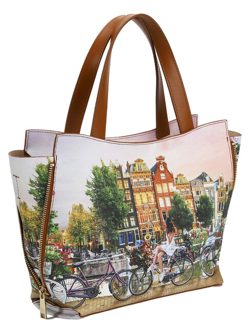 YESBAG Sac bandouli&egrave;re, taille ajustable rivi&egrave;re des fleurs - Sacs pour Femme