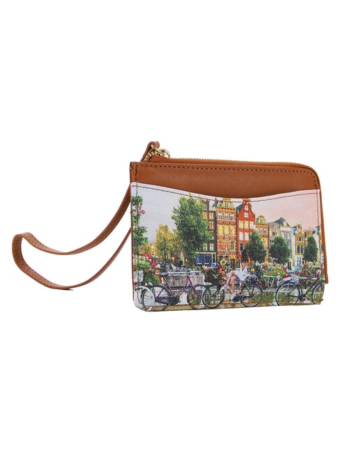 YESBAG Porte-cartes zipp&eacute; avec bracelet rivi&egrave;re des fleurs - Portefeuilles Femme