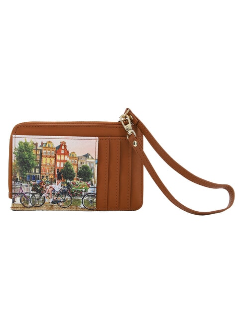 YESBAG Porte-cartes zipp&eacute; avec bracelet rivi&egrave;re des fleurs - Portefeuilles Femme