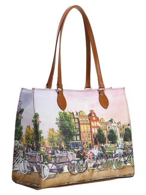 YESBAG sac de courses, sac bandouli&egrave;re rivi&egrave;re des fleurs - Sacs pour Femme