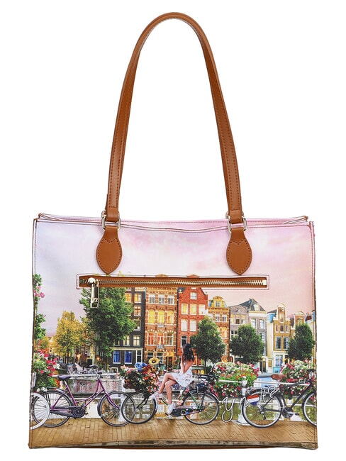 YESBAG sac de courses, sac bandouli&egrave;re rivi&egrave;re des fleurs - Sacs pour Femme