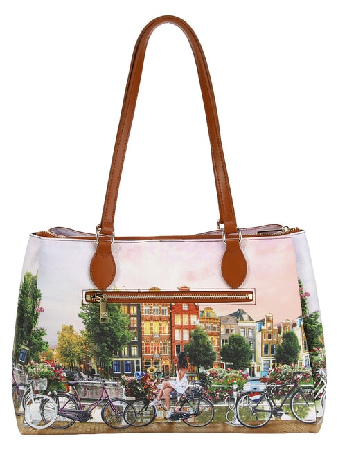 YESBAG sac de courses, sac bandouli&egrave;re rivi&egrave;re des fleurs - Sacs pour Femme