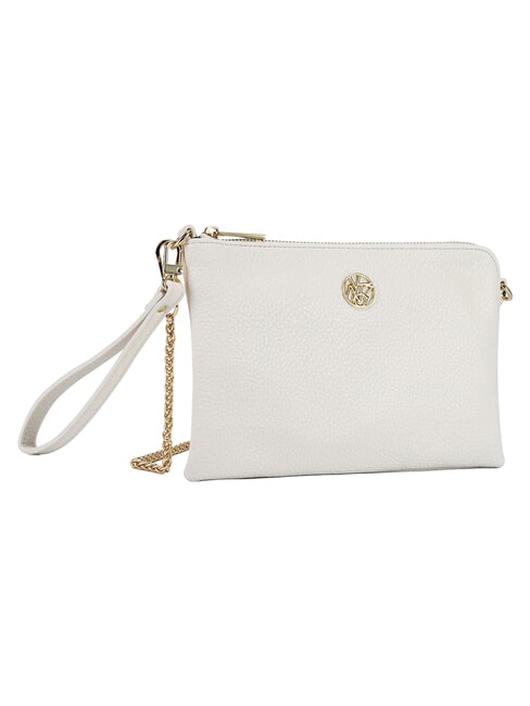 HAPPY Pochette avec bandouli&egrave;re et dragonne blanc - Sacs pour Femme