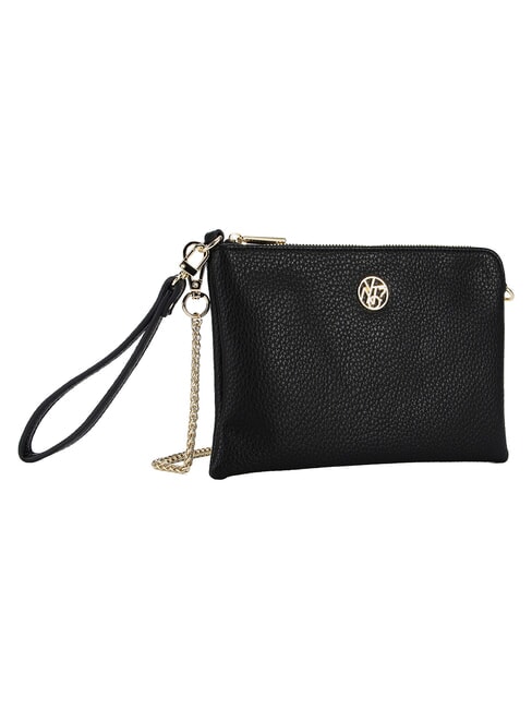HAPPY Pochette avec bandouli&egrave;re et dragonne noir - Sacs pour Femme