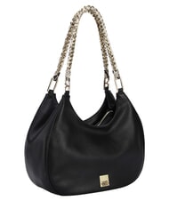YNOT RACHEL Sac bandouli&egrave;re Hobo, double anse cha&icirc;ne noir - Sacs pour Femme - 2