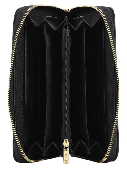 FANTASY Grand portefeuille zipp&eacute; noir - Portefeuilles Femme