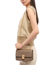 TRUSSARDI CAMEO Mini sac bandouli&egrave;re en cuir taupe du d&eacute;sert - Sacs pour Femme - 2