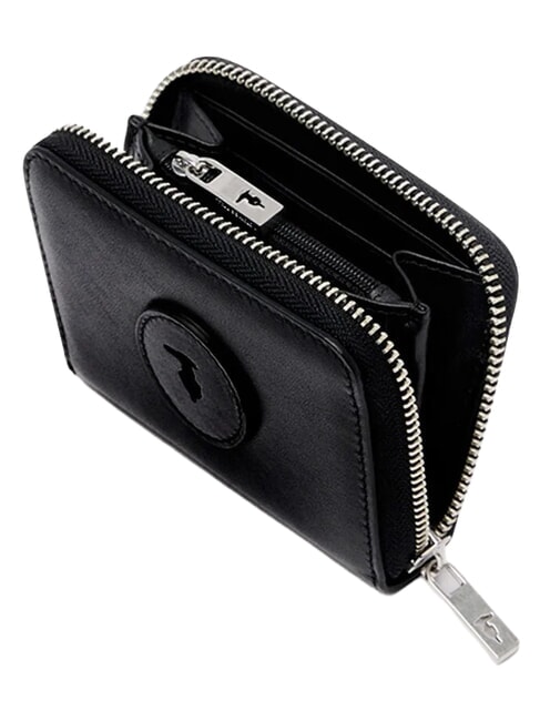 SOCIETY portefeuille en cuir noir - Portefeuilles Femme