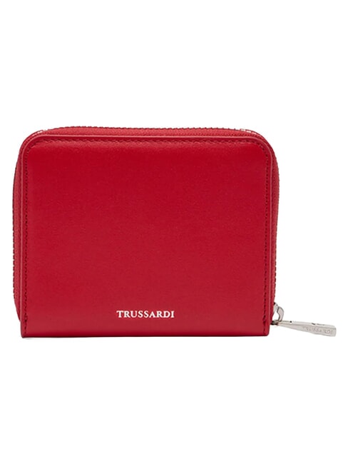 SOCIETY portefeuille en cuir rouge - Portefeuilles Femme