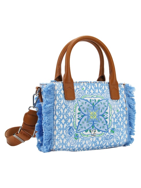 SAMOA Sac &agrave; main avec bandouli&egrave;re ciel - Sacs pour Femme