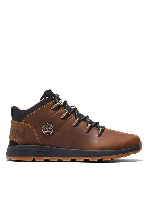 SPRINT TREKKER Botte en cuir et tissu &eacute;pice cathay - Chaussures Homme