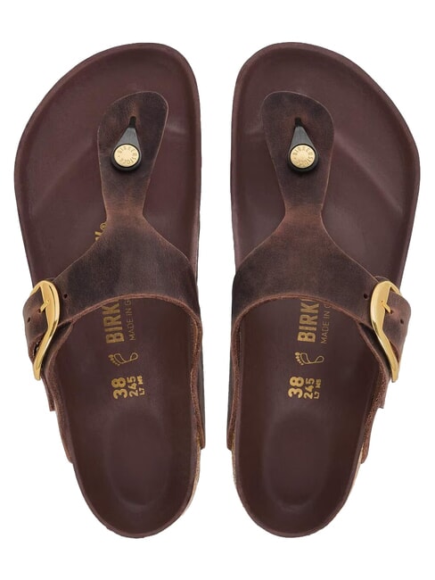 GIZEH BIG BUCKLE HEX pantoufle en cuir La Habana - Chaussures Femme