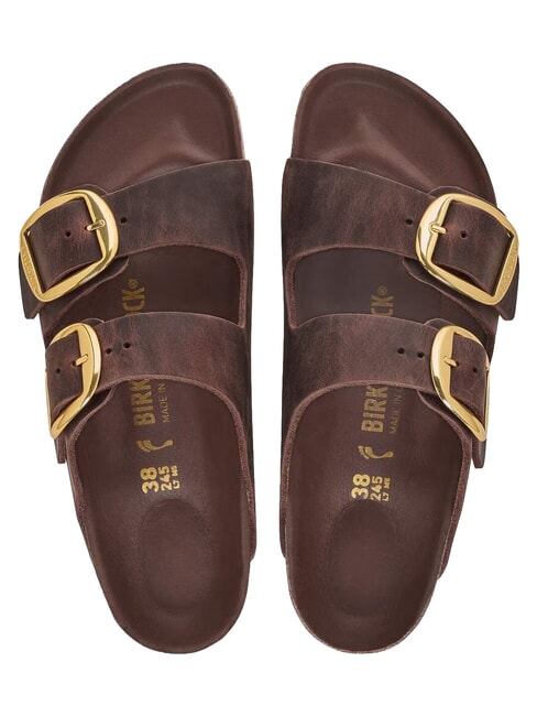 ARIZONA BIG BUCKLE HEX pantoufle sandale en cuir huil&eacute; La Habana - Chaussures Femme
