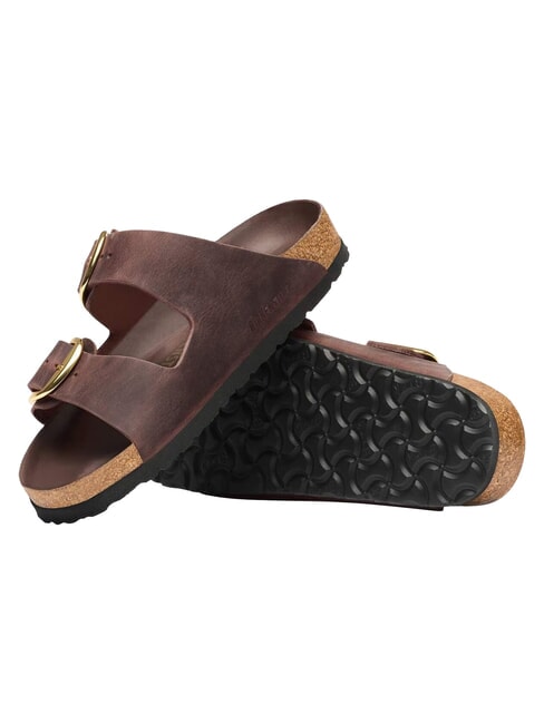 ARIZONA BIG BUCKLE HEX pantoufle sandale en cuir huil&eacute; La Habana - Chaussures Femme