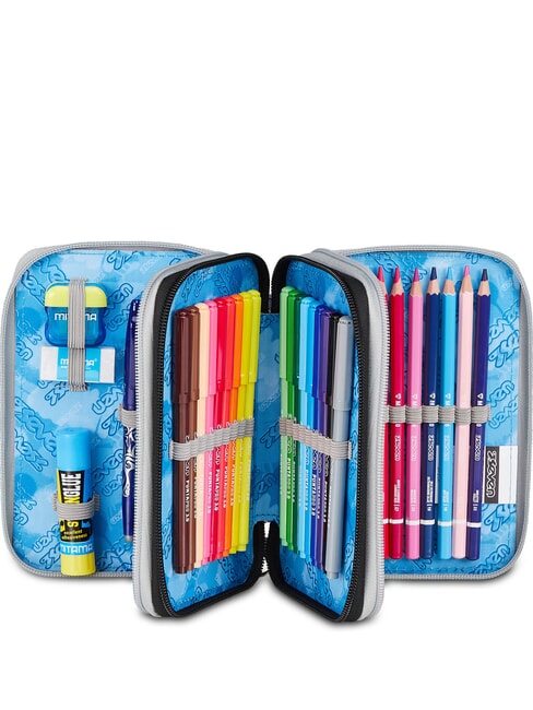 SHADOWS OF COLOR Trousse &agrave; crayons avec kit scolaire gris neutre - &Eacute;tuis et Accessoires