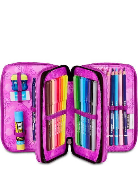 SHADOWS OF COLOR Trousse &agrave; crayons avec kit scolaire violet clair - &Eacute;tuis et Accessoires