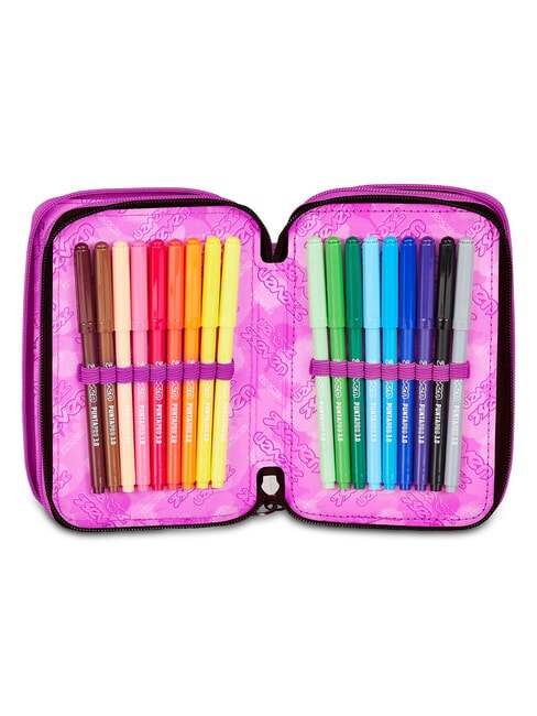SHADOWS OF COLOR Trousse &agrave; crayons avec kit scolaire violet clair - &Eacute;tuis et Accessoires