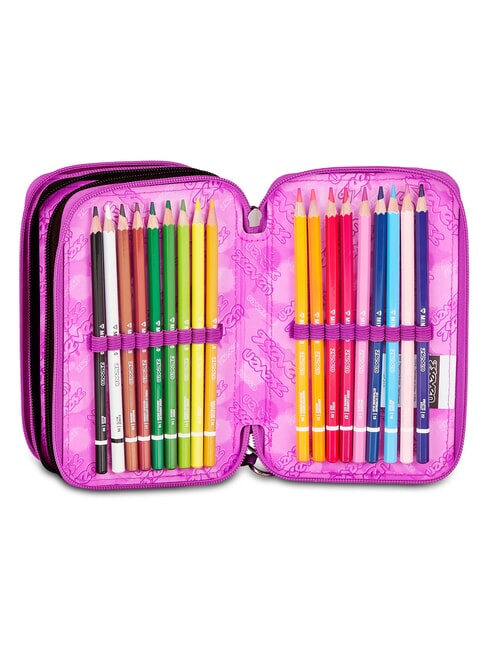 SHADOWS OF COLOR Trousse &agrave; crayons avec kit scolaire violet clair - &Eacute;tuis et Accessoires