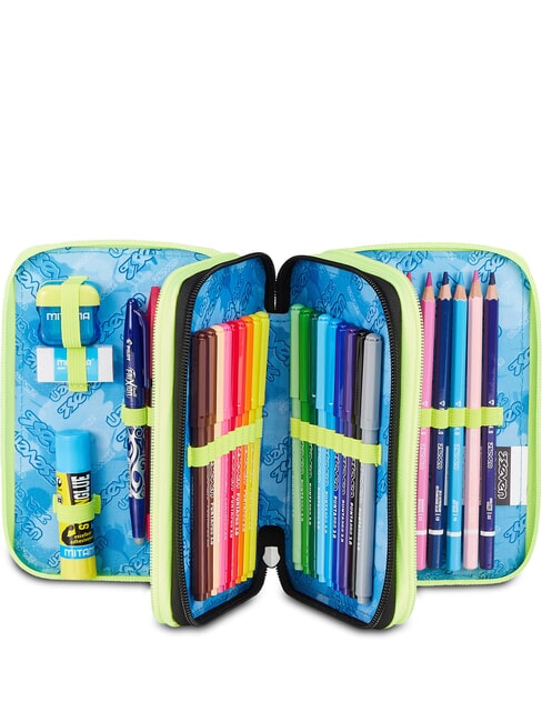 SHADOWS OF COLOR Trousse &agrave; crayons avec kit scolaire jaune - &Eacute;tuis et Accessoires