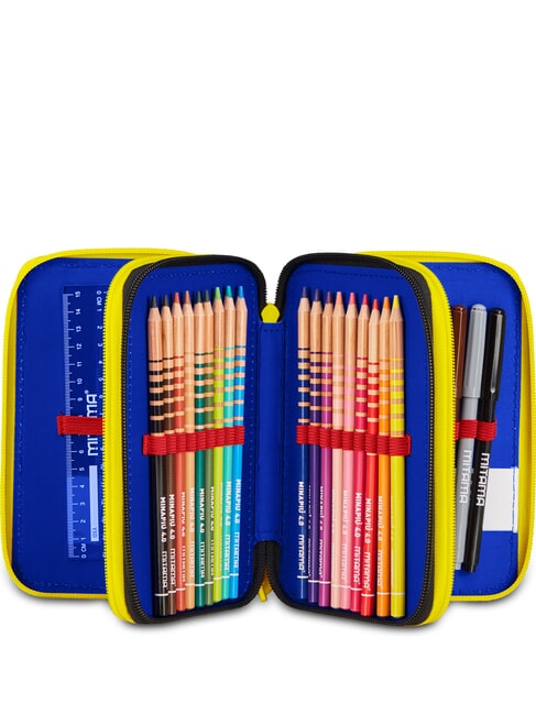 THE HEDGEHOG SPEED Trousse &agrave; crayons avec kit scolaire bleu &eacute;lectrique - &Eacute;tuis et Accessoires