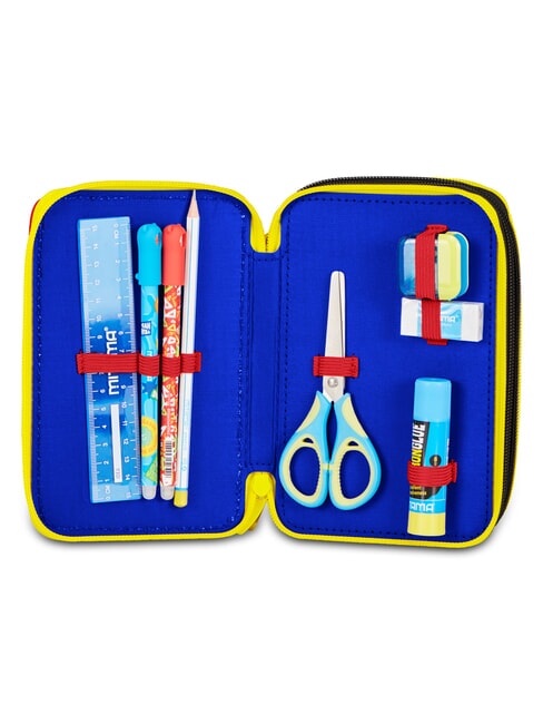 THE HEDGEHOG SPEED Trousse &agrave; crayons avec kit scolaire bleu &eacute;lectrique - &Eacute;tuis et Accessoires