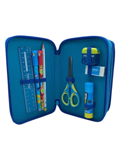 ITALIAN BRAINROT Trousse &agrave; crayons avec kit scolaire bleu &eacute;lectrique - &Eacute;tuis et Accessoires