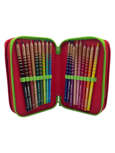 ITALIAN BRAINROT Trousse &agrave; crayons avec kit scolaire rouge effront&eacute; - &Eacute;tuis et Accessoires