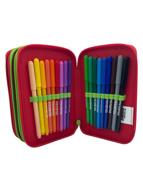 ITALIAN BRAINROT Trousse &agrave; crayons avec kit scolaire rouge effront&eacute; - &Eacute;tuis et Accessoires