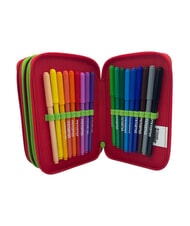 SKIFIDOL ITALIAN BRAINROT Trousse &agrave; crayons avec kit scolaire rouge effront&eacute; - &Eacute;tuis et Accessoires - 5
