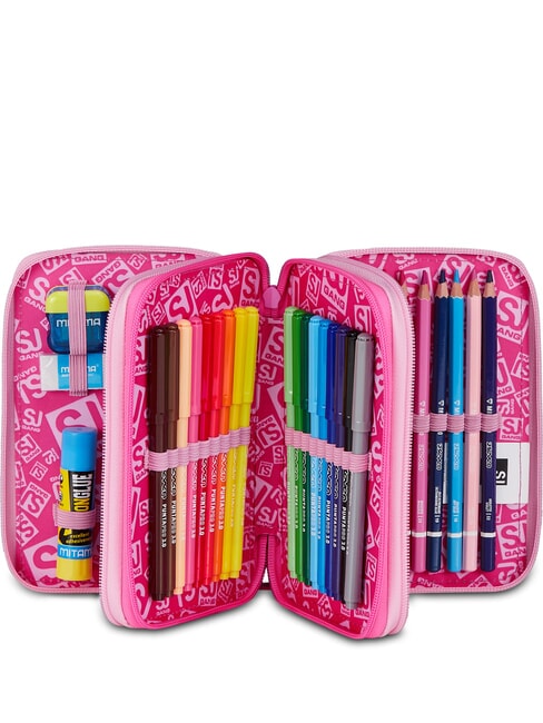 HEART BUDDY GIRL Trousse &agrave; crayons avec kit scolaire poup&eacute;e rose - &Eacute;tuis et Accessoires