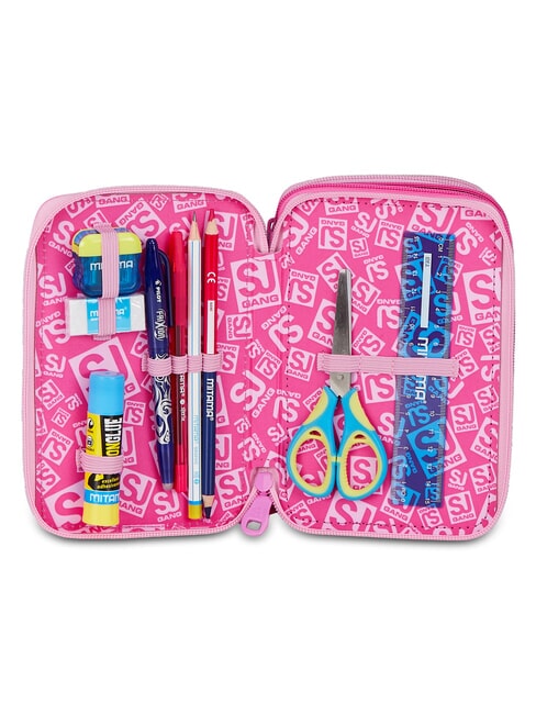 HEART BUDDY GIRL Trousse &agrave; crayons avec kit scolaire poup&eacute;e rose - &Eacute;tuis et Accessoires