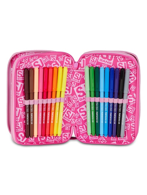 HEART BUDDY GIRL Trousse &agrave; crayons avec kit scolaire poup&eacute;e rose - &Eacute;tuis et Accessoires