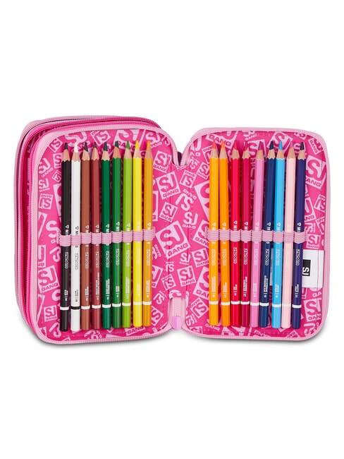 HEART BUDDY GIRL Trousse &agrave; crayons avec kit scolaire poup&eacute;e rose - &Eacute;tuis et Accessoires