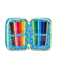 SJGANG METAL DRAGON BOY Trousse &agrave; crayons avec kit scolaire bleu jacinthe turquoise - &Eacute;tuis et Accessoires - 4