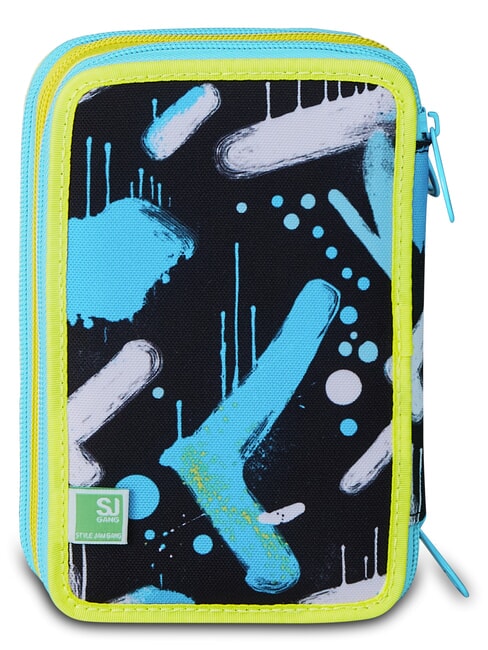 METAL DRAGON BOY Trousse &agrave; crayons avec kit scolaire bleu jacinthe turquoise - &Eacute;tuis et Accessoires