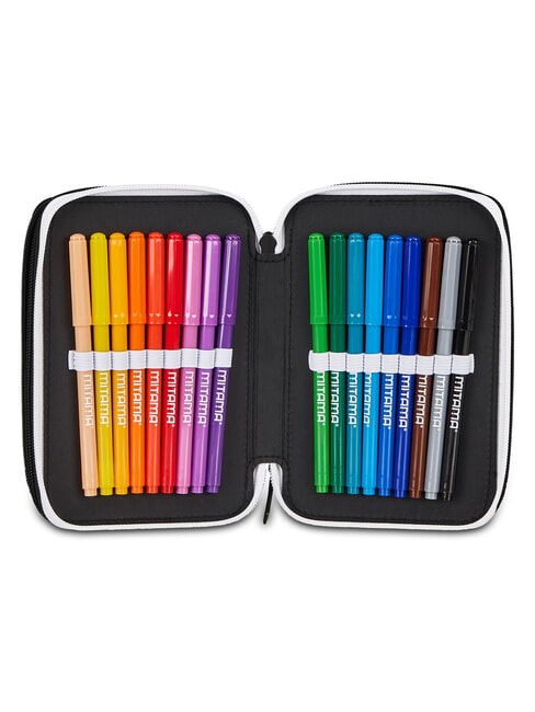 WE ARE YOUTH Trousse &agrave; crayons avec kit scolaire Noir - &Eacute;tuis et Accessoires