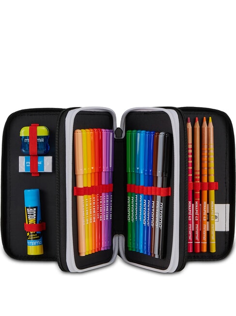 EST.1899 Trousse &agrave; crayons avec kit scolaire Milan Rouge - &Eacute;tuis et Accessoires