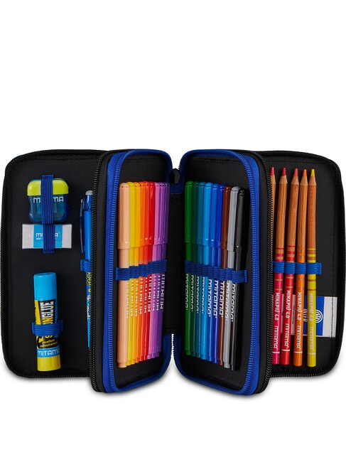 OUR DESTINY Trousse &agrave; crayons avec kit scolaire bleu &eacute;lectrique - &Eacute;tuis et Accessoires