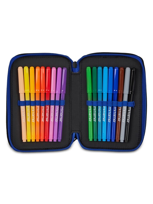 OUR DESTINY Trousse &agrave; crayons avec kit scolaire bleu &eacute;lectrique - &Eacute;tuis et Accessoires