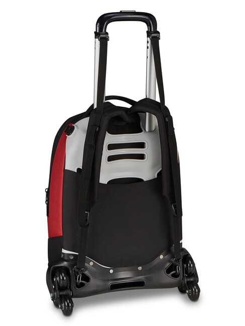 LUPETTO SCHOOL Sac &agrave; dos trolley &agrave; trois roues rouge romain - Sacs &agrave; dos &agrave; roulettes