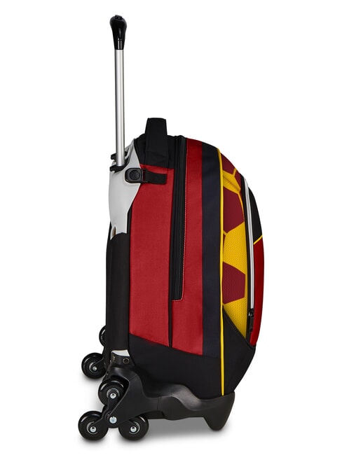 LUPETTO SCHOOL Sac &agrave; dos trolley &agrave; trois roues rouge romain - Sacs &agrave; dos &agrave; roulettes