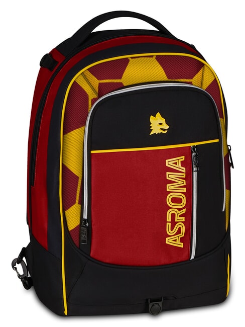 LUPETTO SCHOOL Sac &agrave; dos trolley &agrave; trois roues rouge romain - Sacs &agrave; dos &agrave; roulettes