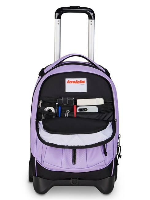 PLUS GRS LED Sac &agrave; dos trolley pour ordinateur portable 14" lilas - Sacs &agrave; dos &agrave; roulettes