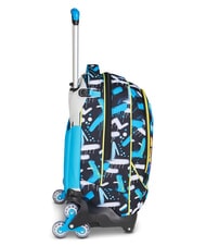 SJGANG METAL DRAGON BOY Sac &agrave; dos &agrave; roulettes d&eacute;tachable bleu jacinthe turquoise - Sacs &agrave; dos &agrave; roulettes - 5