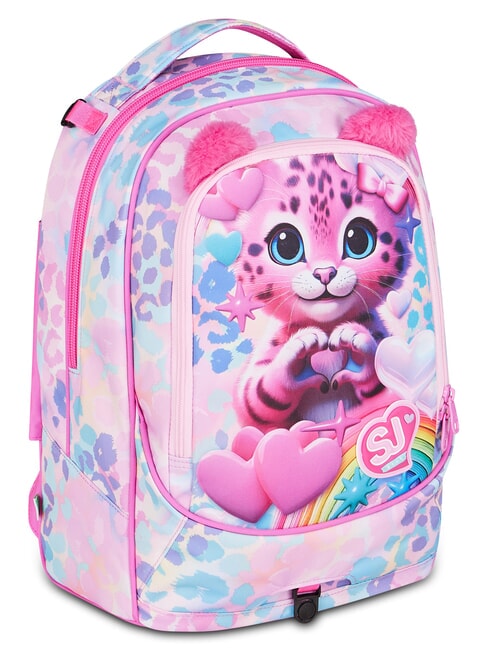 HEART BUDDY GIRL Sac &agrave; dos &agrave; roulettes d&eacute;tachable poup&eacute;e rose - Sacs &agrave; dos &agrave; roulettes