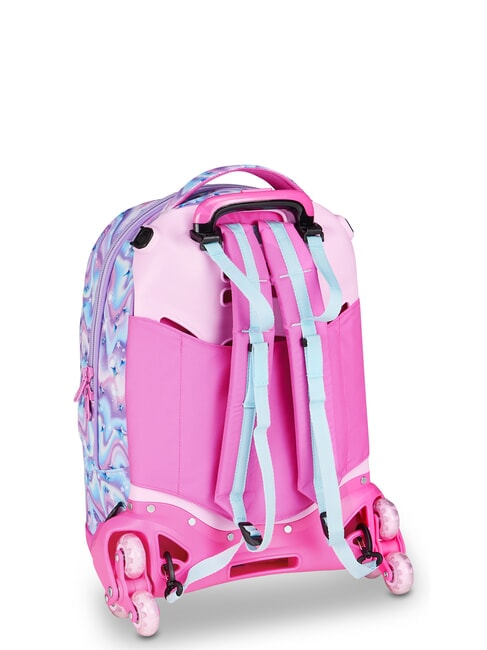 GLOW LED UNICORN GIRL Sac &agrave; dos trolley 3 en 1 lilas doux - Sacs &agrave; dos &agrave; roulettes