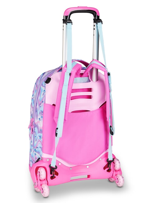 GLOW LED UNICORN GIRL Sac &agrave; dos trolley 3 en 1 lilas doux - Sacs &agrave; dos &agrave; roulettes