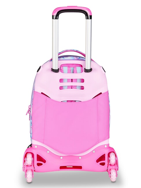 GLOW LED UNICORN GIRL Sac &agrave; dos trolley 3 en 1 lilas doux - Sacs &agrave; dos &agrave; roulettes